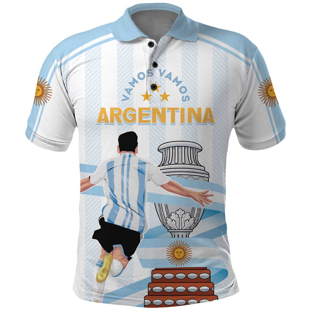 Argentina Campeones Custom Polo Shirt Vamos Vamos Albiceleste LT7
