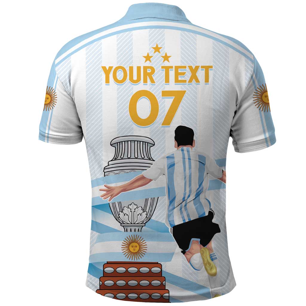 Argentina Campeones Custom Polo Shirt Vamos Vamos Albiceleste LT7