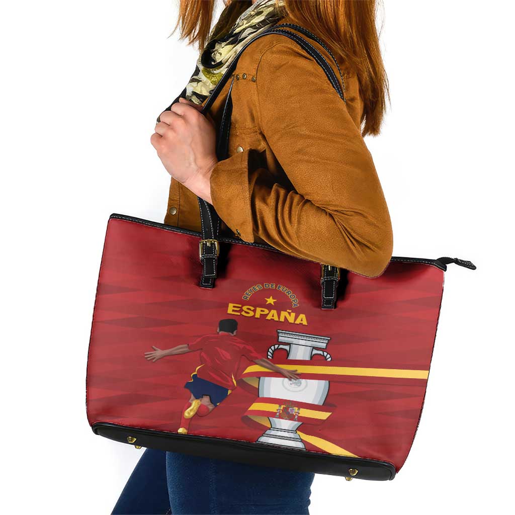 Spain Campeones Leather Tote Bag Reyes de Europa LT7