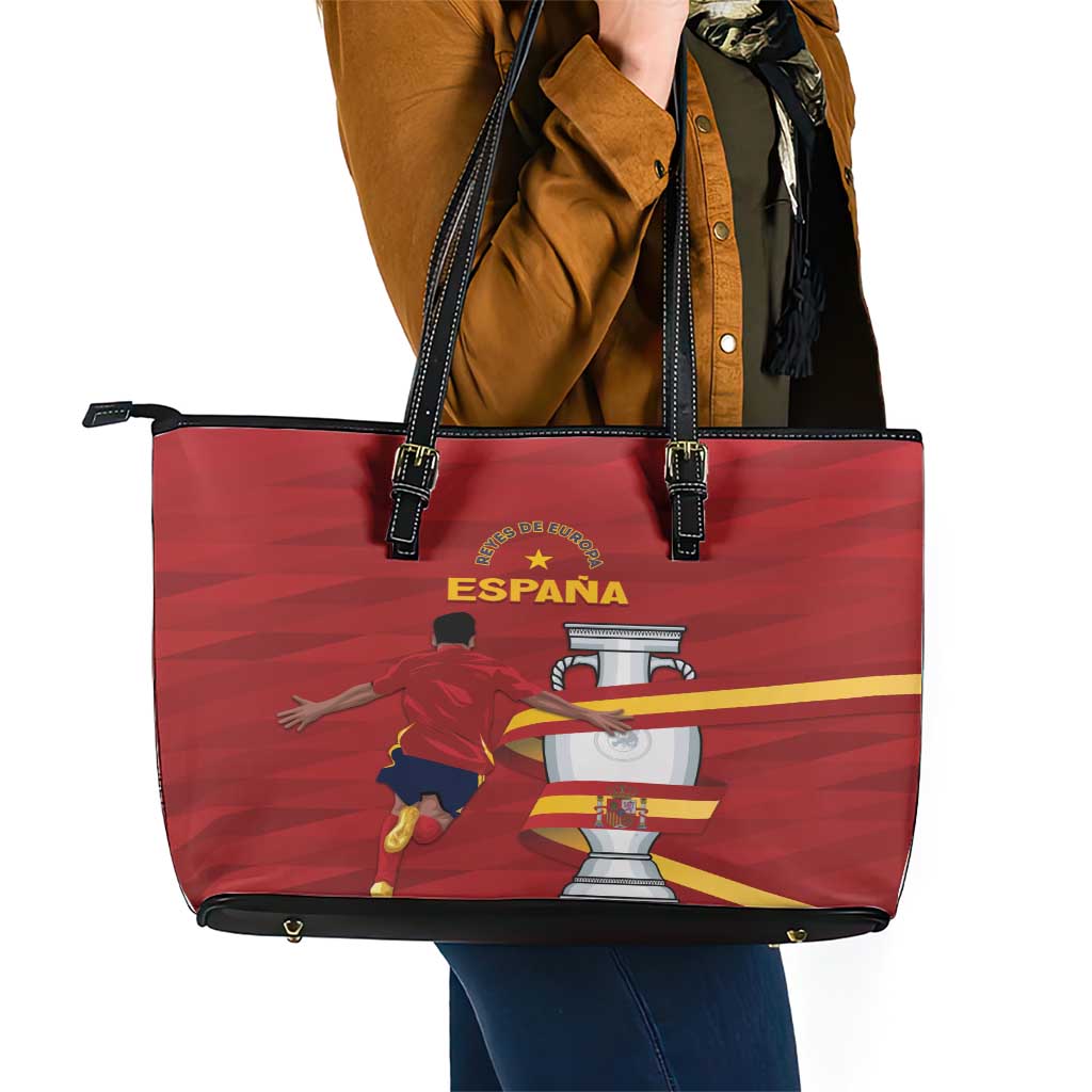 Spain Campeones Leather Tote Bag Reyes de Europa LT7