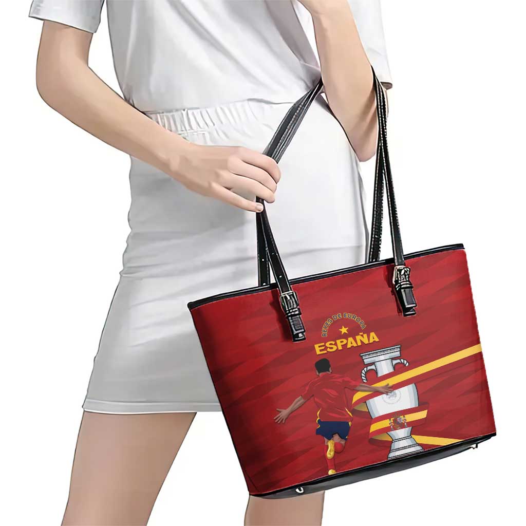 Spain Campeones Leather Tote Bag Reyes de Europa LT7