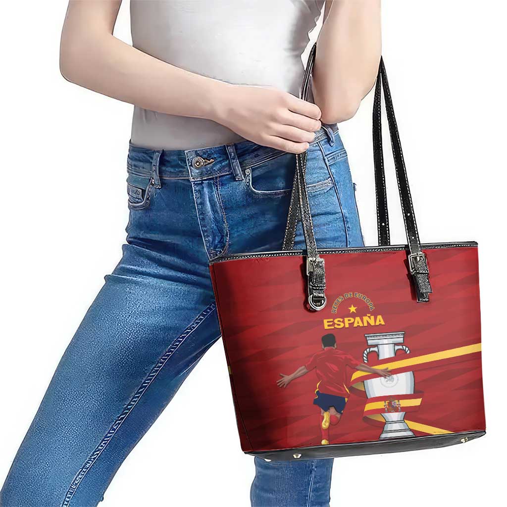 Spain Campeones Leather Tote Bag Reyes de Europa LT7