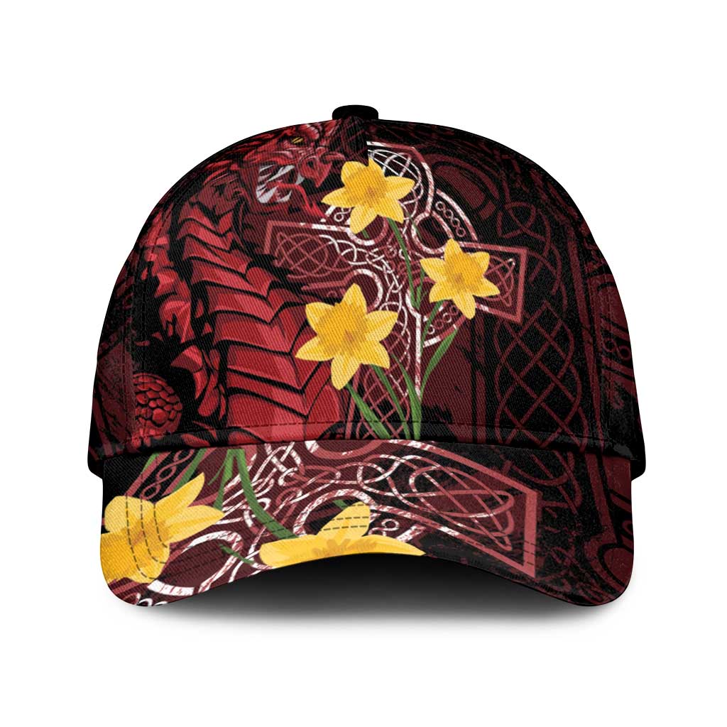 Wales Cymru Am Byth Classic Cap Welsh Dragon with Celtic Cross LT7