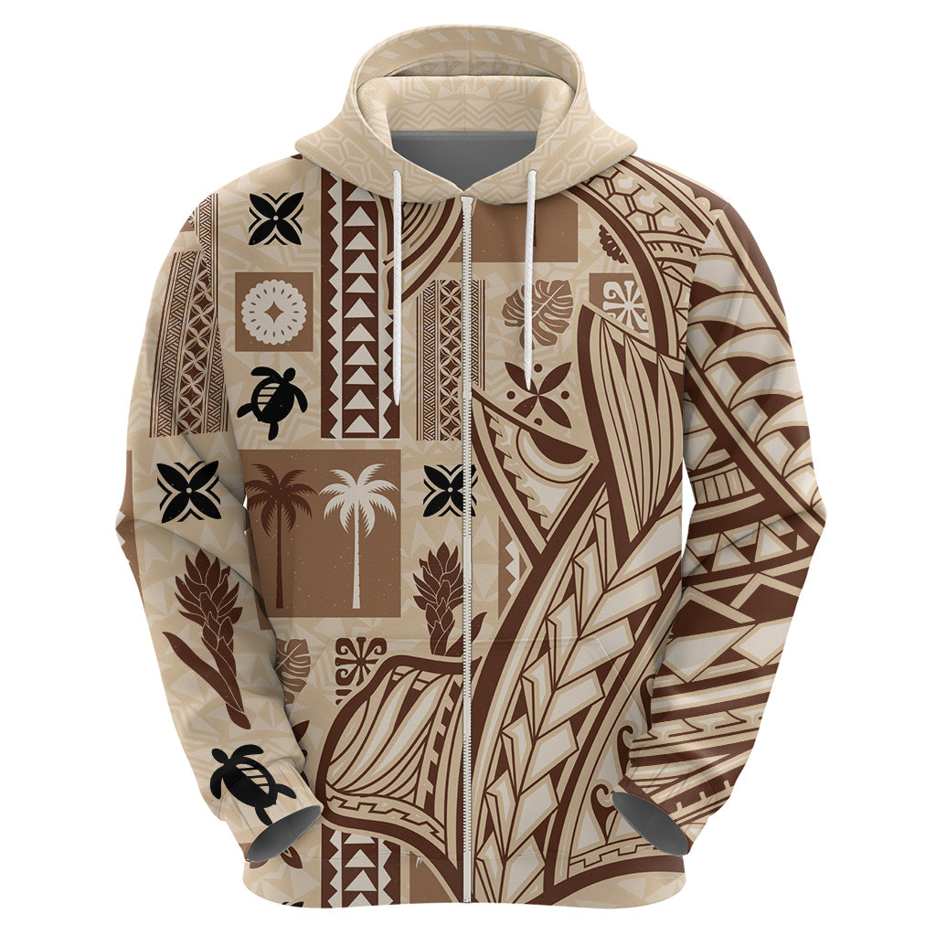 Samoa Tapa Hoodie Siapo Mix Tatau Patterns LT7