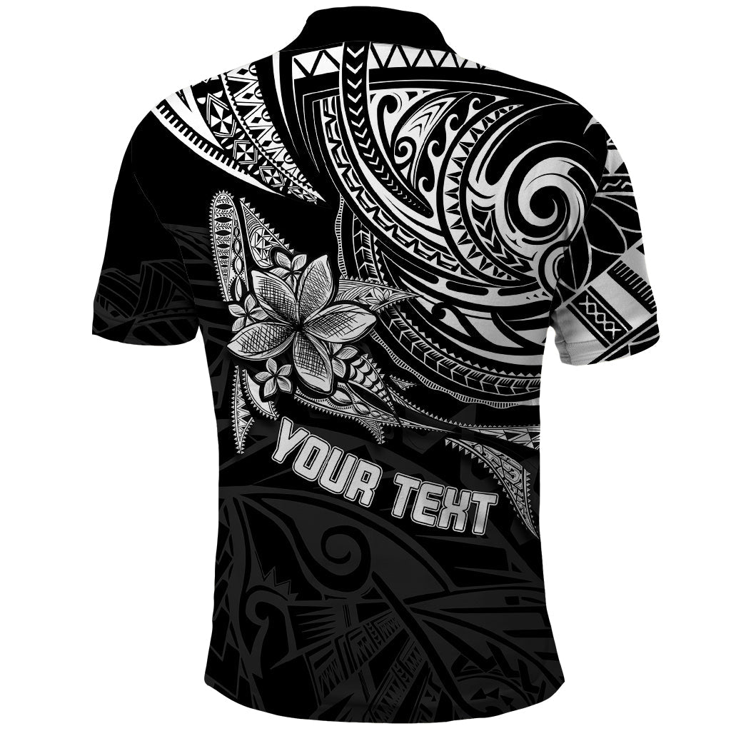 Custom Fathers Day Polynesian Polo Shirt Best Dad Ever Black LT7