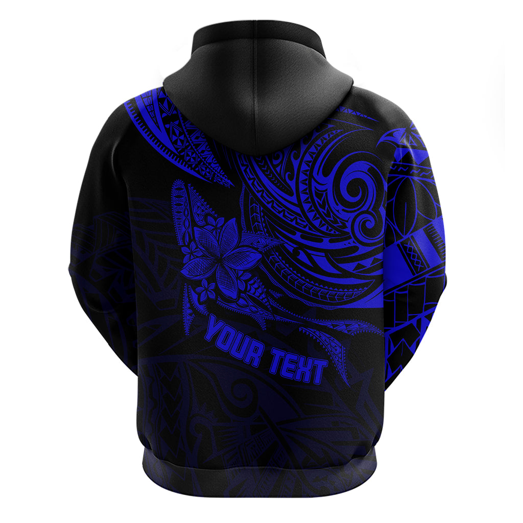 Personalised Father's Day Polynesian Hoodie Best Dad Ever - Blue LT7