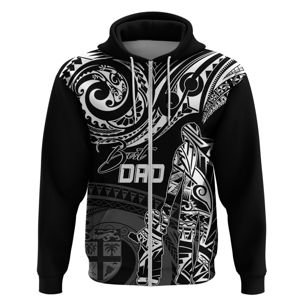 Personalised Father's Day Fiji Hoodie Polynesian Dad & Kid LT7