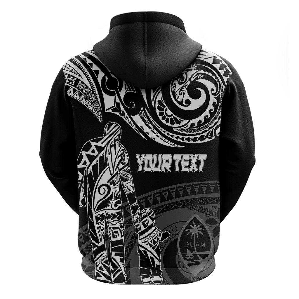 Personalised Father's Day Guam Hoodie Polynesian Dad & Kid LT7