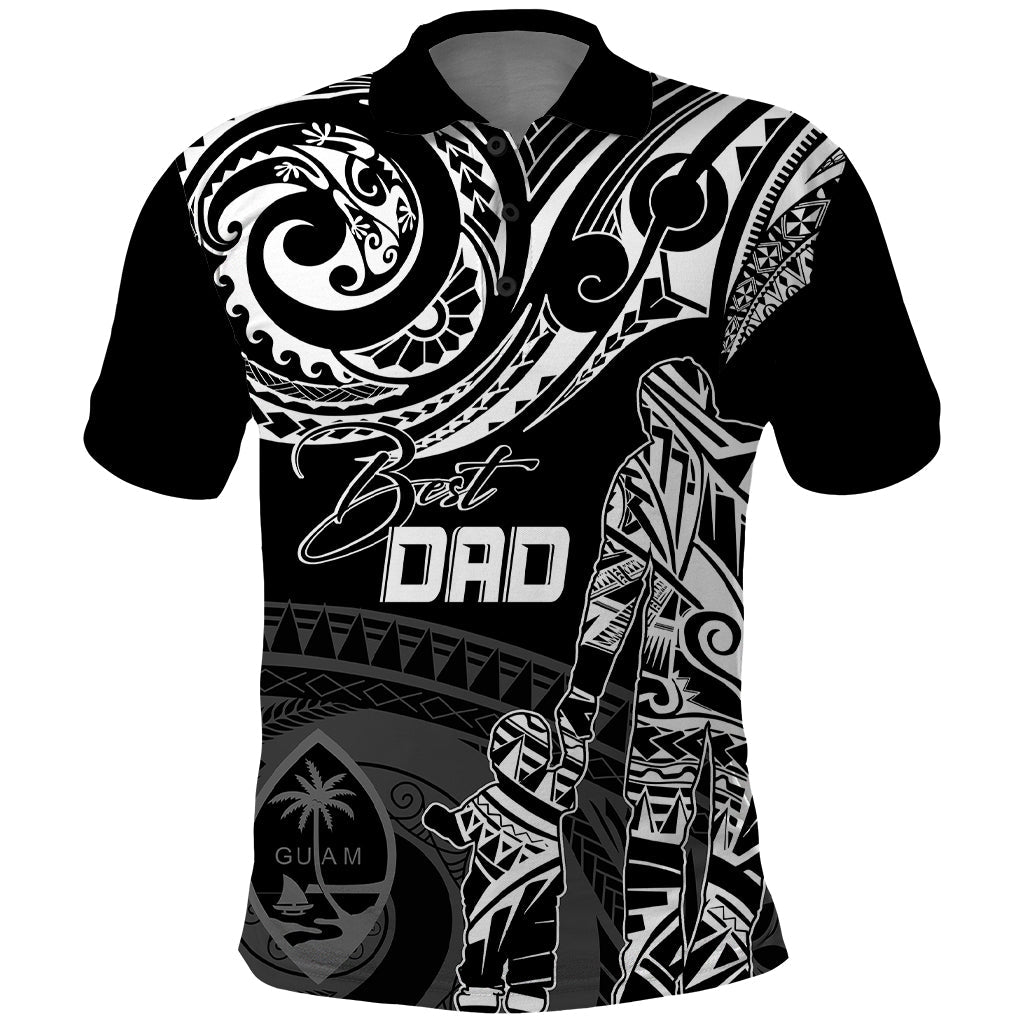 Custom Fathers Day Guam Polo Shirt Polynesian Dad and Kid LT7