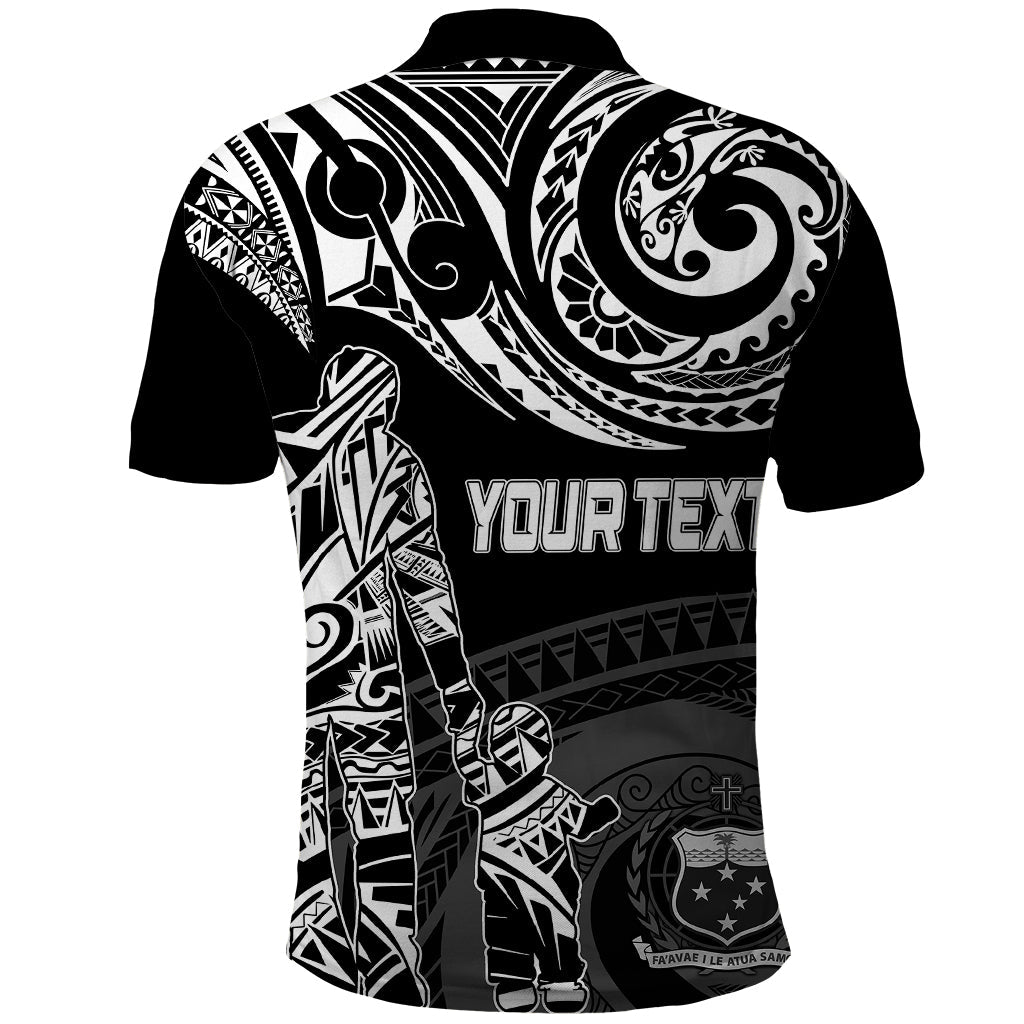 Custom Fathers Day Samoa Polo Shirt Polynesian Dad and Kid LT7