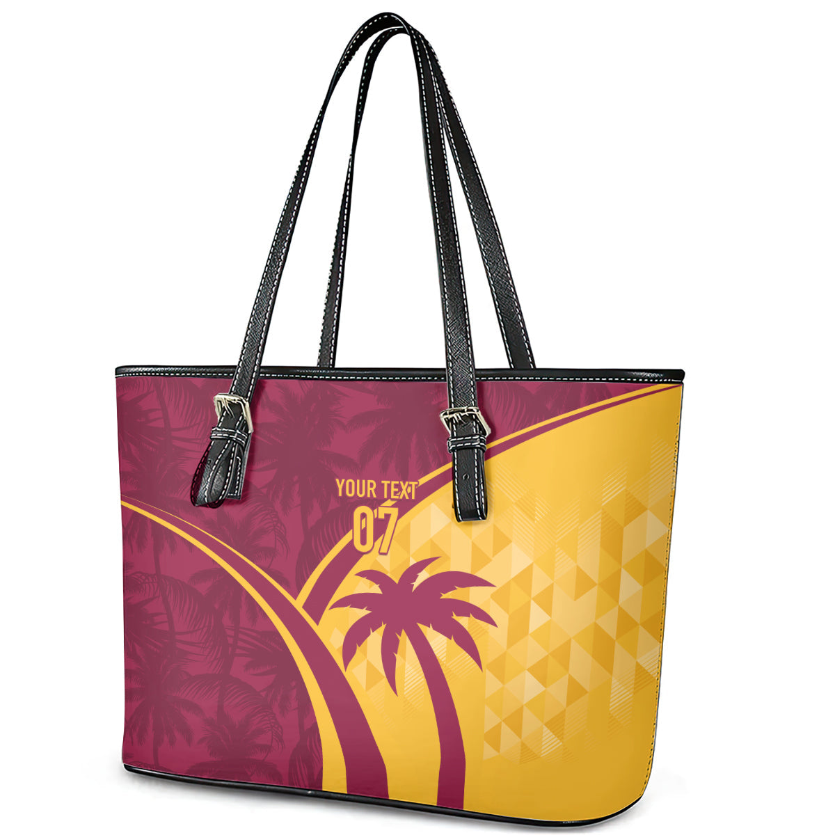West Indies Cricket World Cup 2024 Leather Tote Bag Tropical Style LT7
