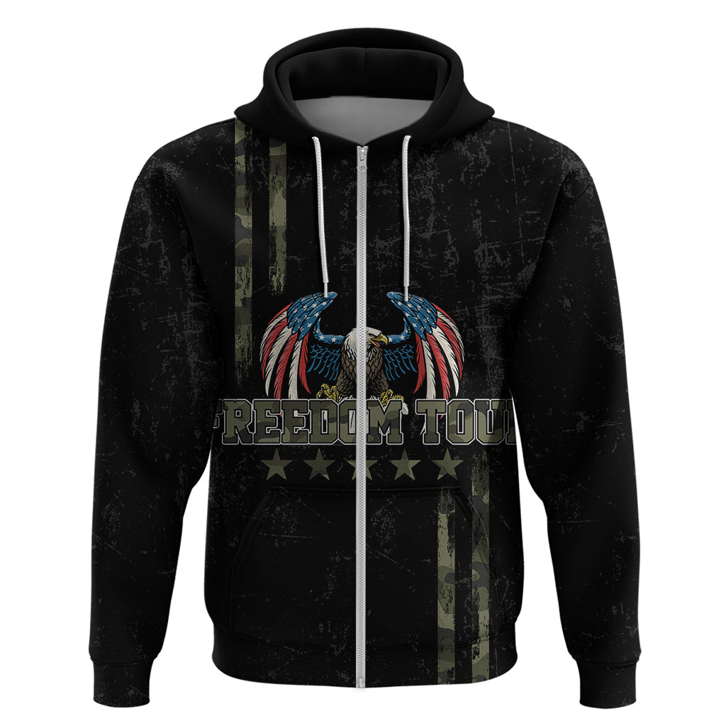 USA Bald Eagle Freedom Tour 1776 Born To Be Free Hoodie Camouflage Style LT7