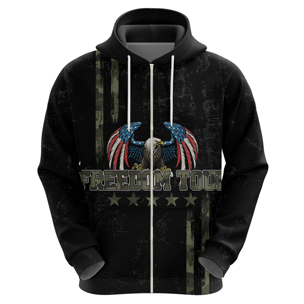 USA Bald Eagle Freedom Tour 1776 Born To Be Free Hoodie Camouflage Style LT7