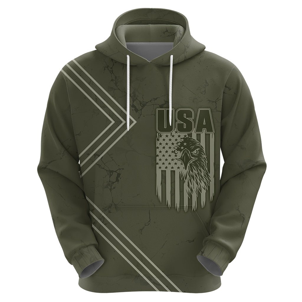 USA Bald Eagle Freedom Tour 1776 Born To Be Free Hoodie Olive Grunge Style LT7