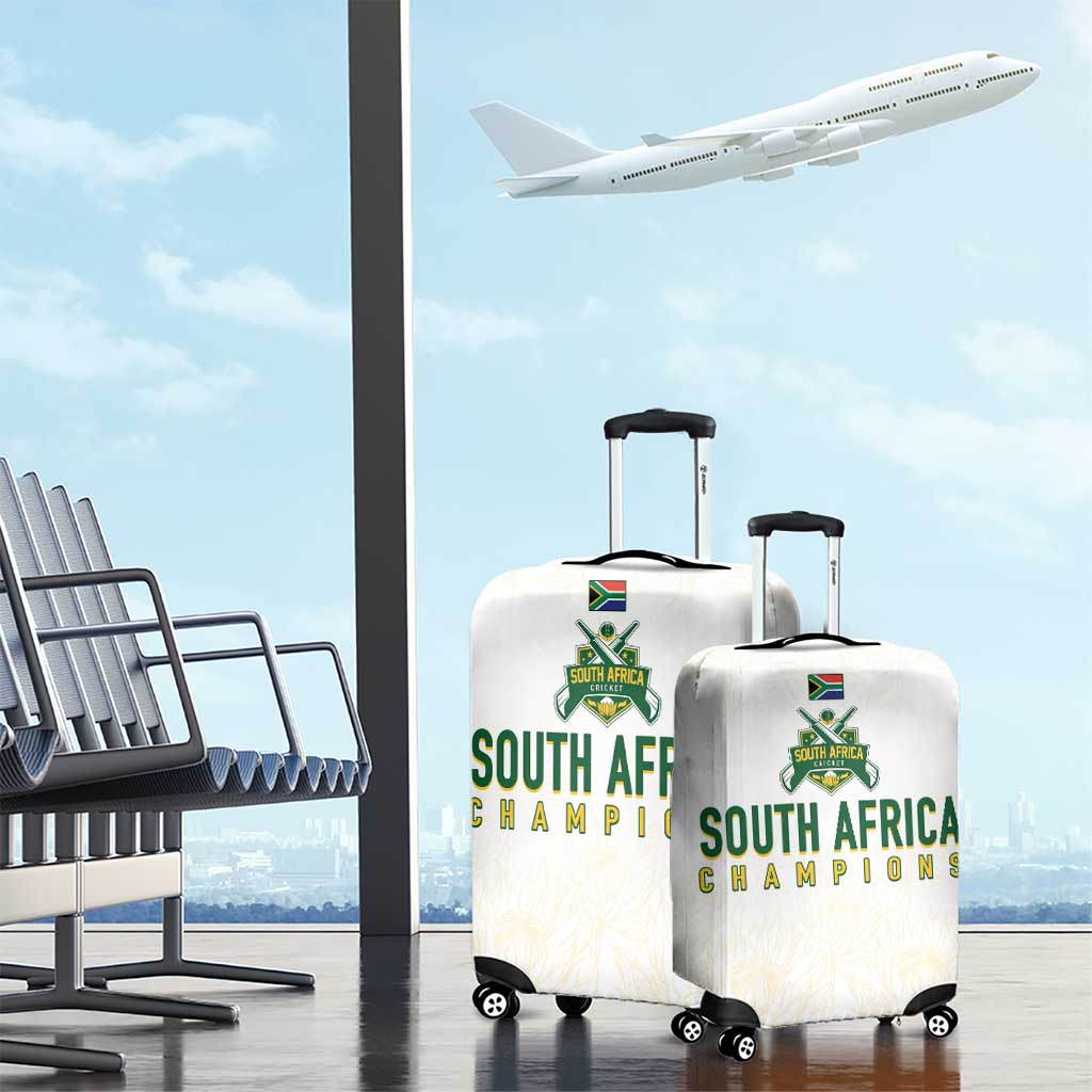 South Africa Cricket Champion Luggage Cover Gold Proteas - All White LT7