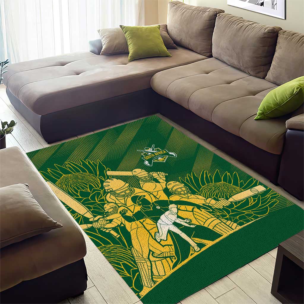 South Africa Cricket Champion Area Rug Proteas Rock The World LT7