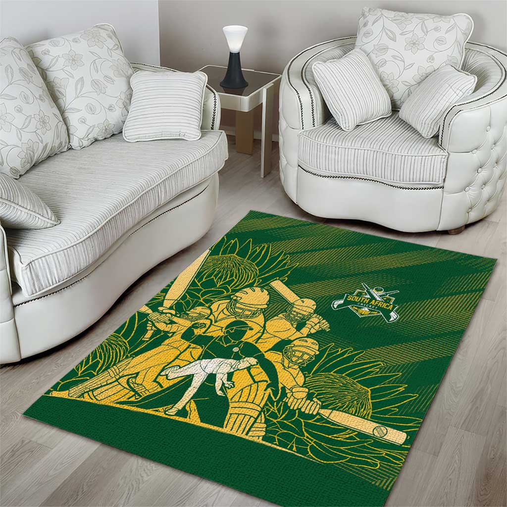 South Africa Cricket Champion Area Rug Proteas Rock The World LT7
