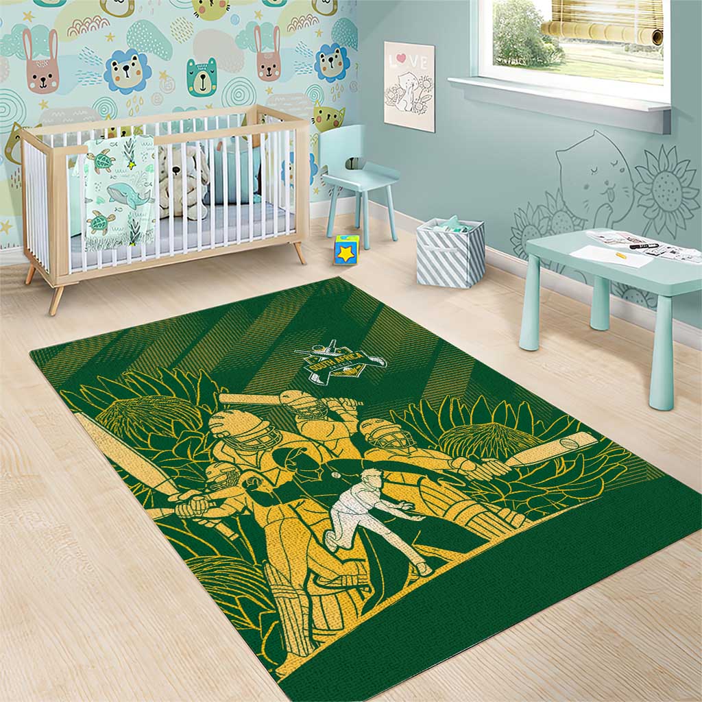 South Africa Cricket Champion Area Rug Proteas Rock The World LT7