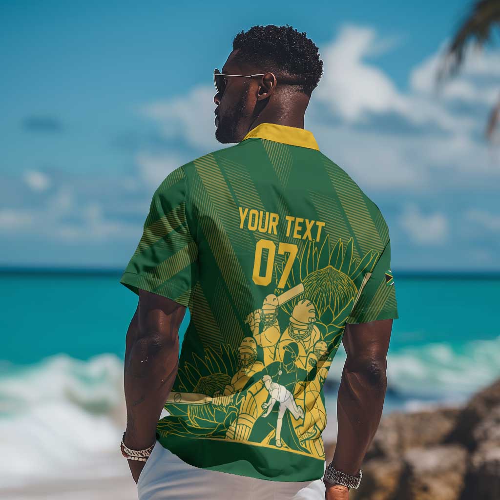 Custom South Africa Cricket Champion Hawaiian Shirt Proteas Rock The World LT7