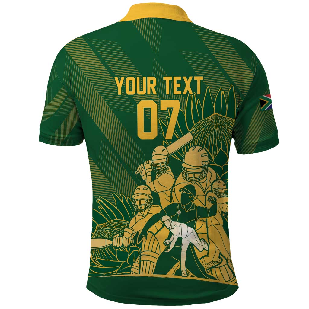 South Africa Cricket Champion Custom Polo Shirt Proteas Rock The World LT7