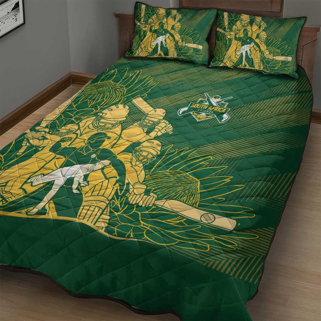 South Africa Cricket Champion Quilt Bed Set Proteas Rock The World LT7