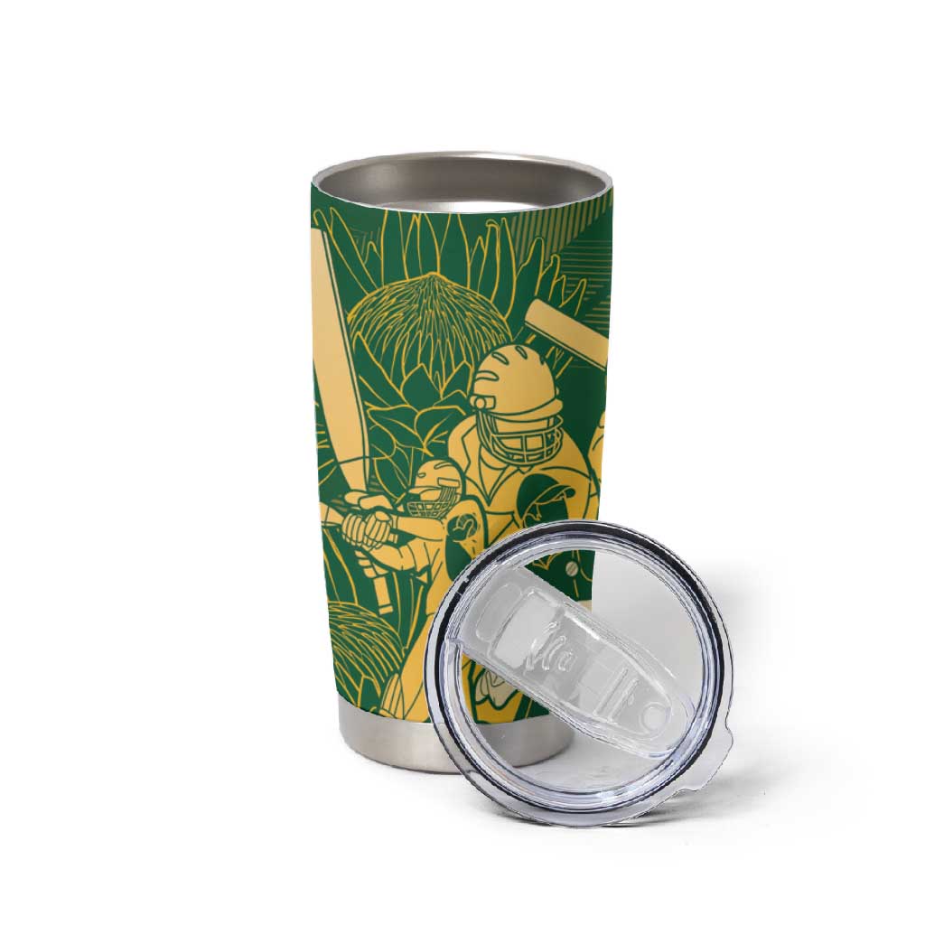 Custom South Africa Cricket Champion Tumbler Cup Proteas Rock The World LT7
