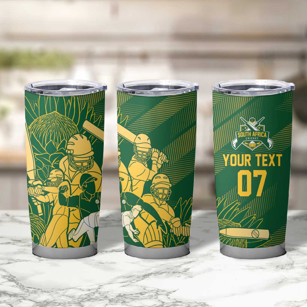 Custom South Africa Cricket Champion Tumbler Cup Proteas Rock The World LT7