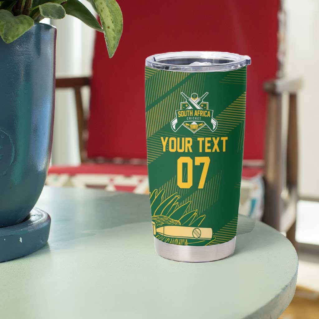 Custom South Africa Cricket Champion Tumbler Cup Proteas Rock The World LT7