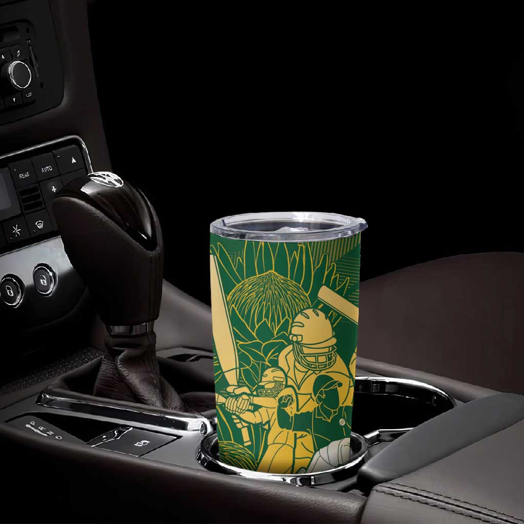 Custom South Africa Cricket Champion Tumbler Cup Proteas Rock The World LT7