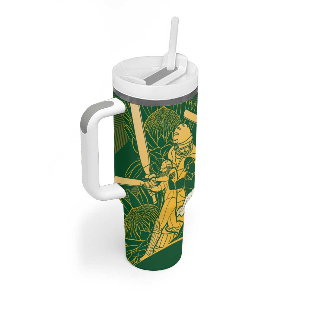 Custom South Africa Cricket Champion Tumbler With Handle Proteas Rock The World LT7