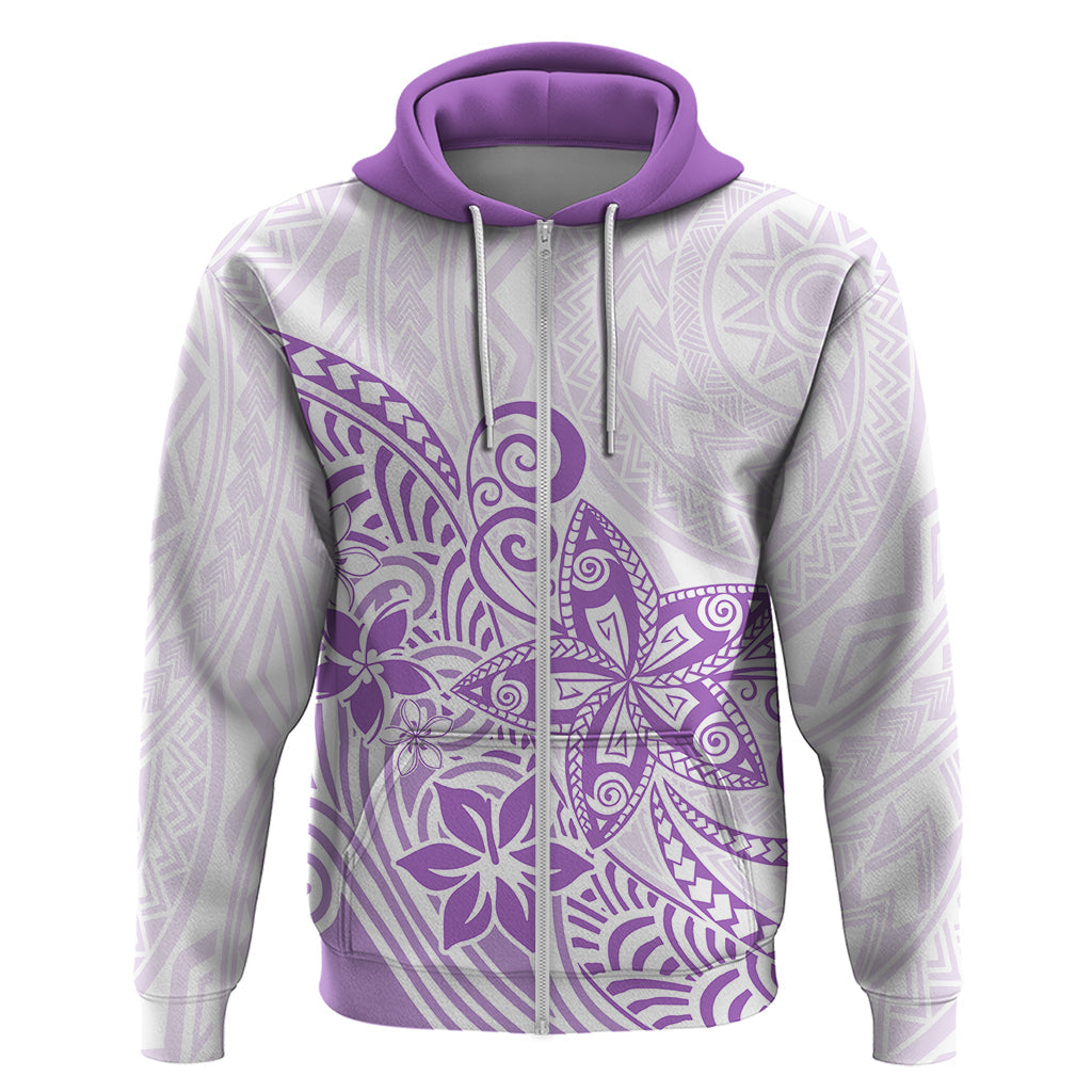 Polynesia Hoodie Plumeria Lavender Curves LT7