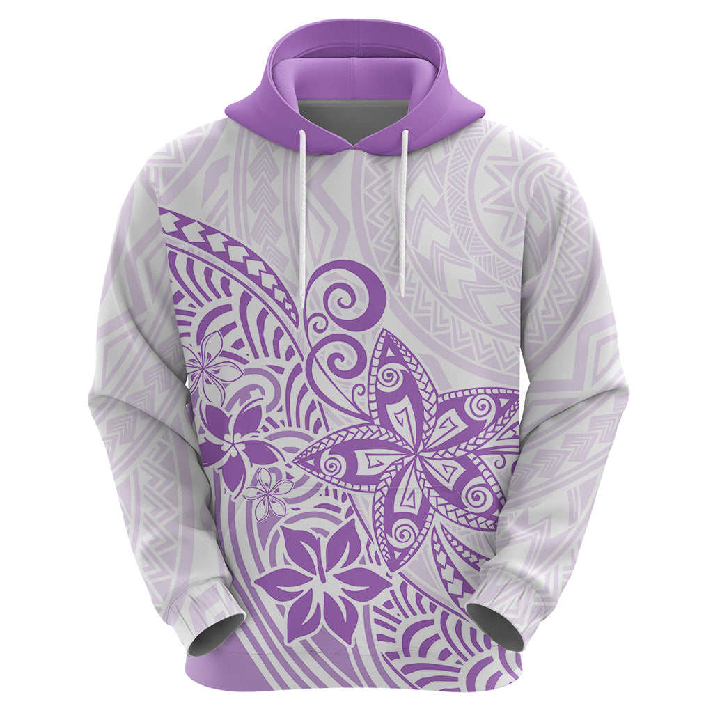 Polynesia Hoodie Plumeria Lavender Curves LT7