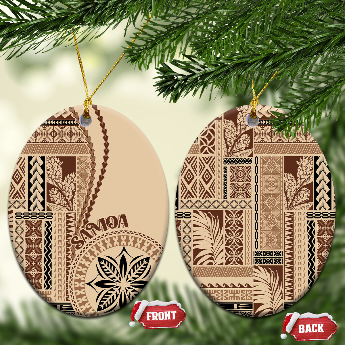 Samoa Siapo Motif Ceramic Ornament Classic Style LT7