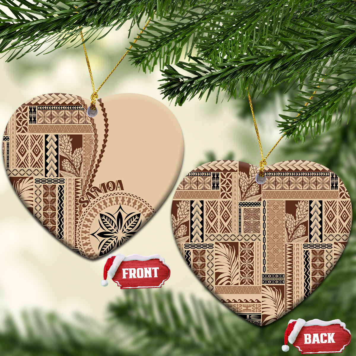 Samoa Siapo Motif Ceramic Ornament Classic Style LT7
