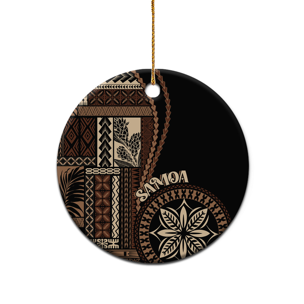 Samoa Siapo Motif Ceramic Ornament Classic Style - Black Ver LT7
