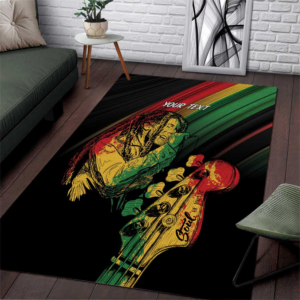Personalised Afro Vibes Area Rug Reggae King - Live The Way You Love LT7