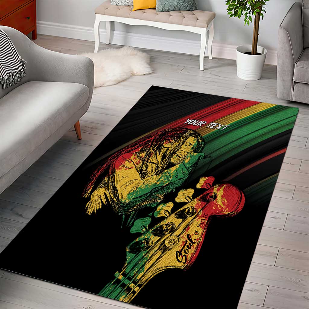 Personalised Afro Vibes Area Rug Reggae King - Live The Way You Love LT7