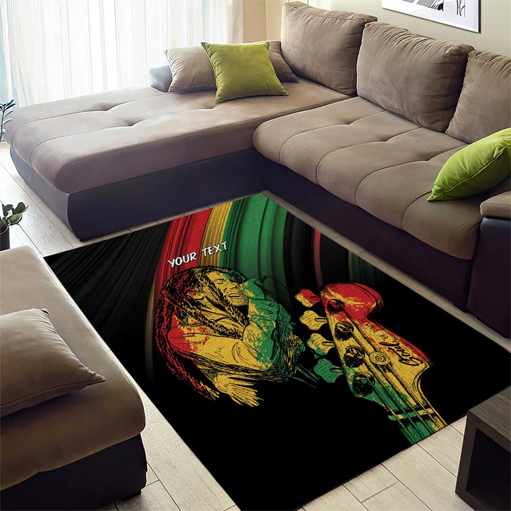 Personalised Afro Vibes Area Rug Reggae King - Live The Way You Love LT7