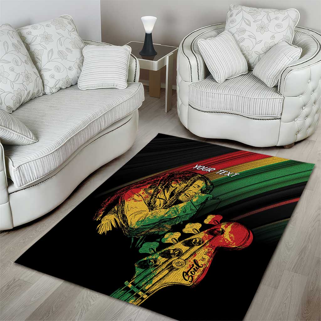 Personalised Afro Vibes Area Rug Reggae King - Live The Way You Love LT7