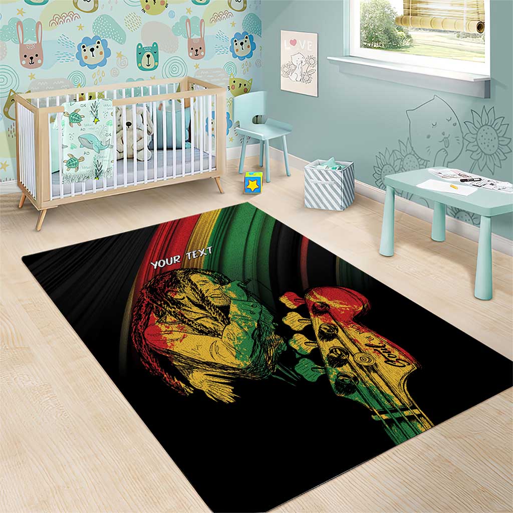 Personalised Afro Vibes Area Rug Reggae King - Live The Way You Love LT7