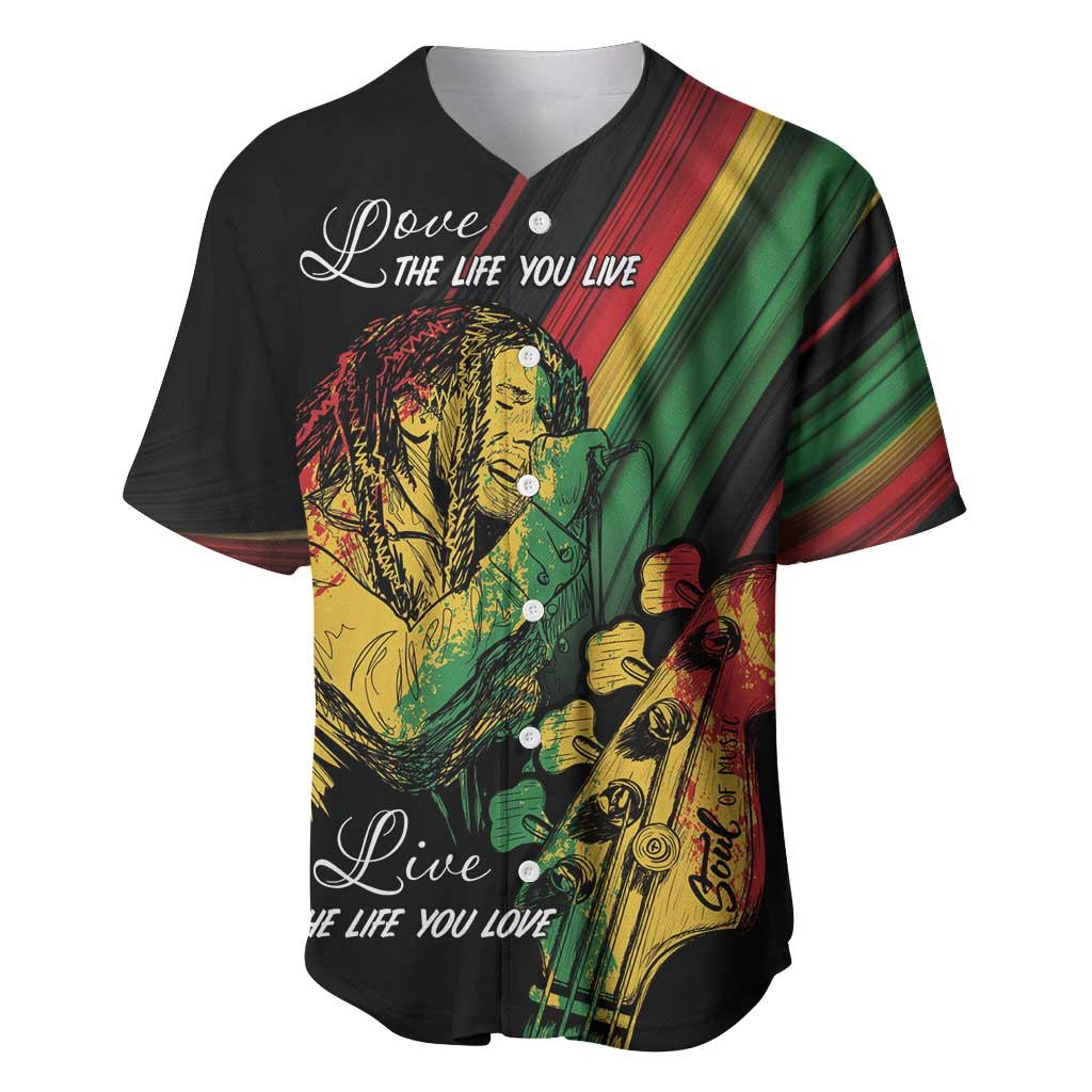 Personalised Afro Vibes Baseball Jersey Reggae King - Live The Way You Love LT7