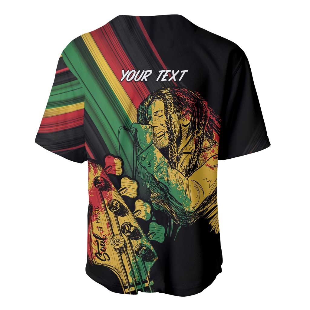 Personalised Afro Vibes Baseball Jersey Reggae King - Live The Way You Love LT7