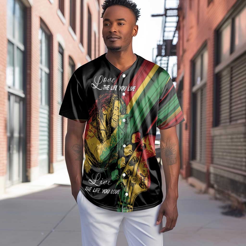 Personalised Afro Vibes Baseball Jersey Reggae King - Live The Way You Love LT7