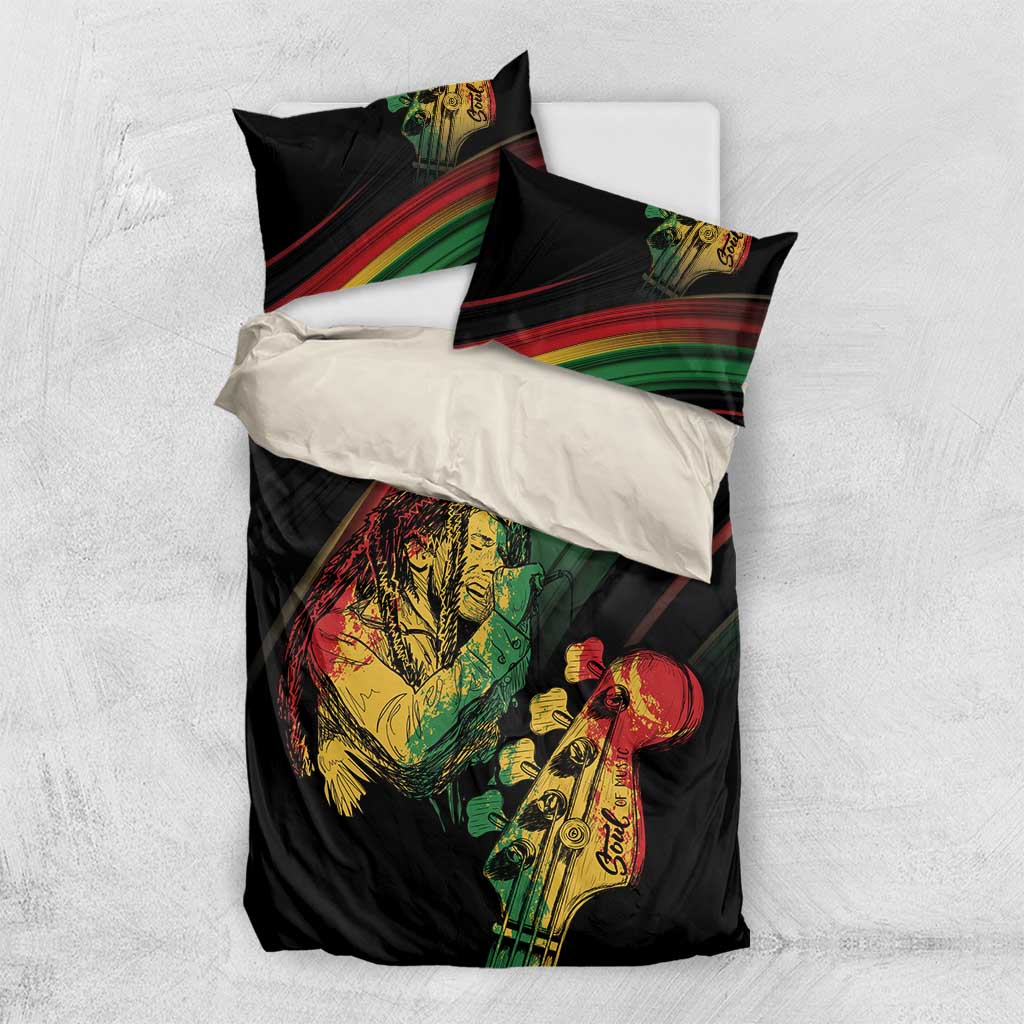 Personalised Afro Vibes Bedding Set Reggae King - Live The Way You Love LT7