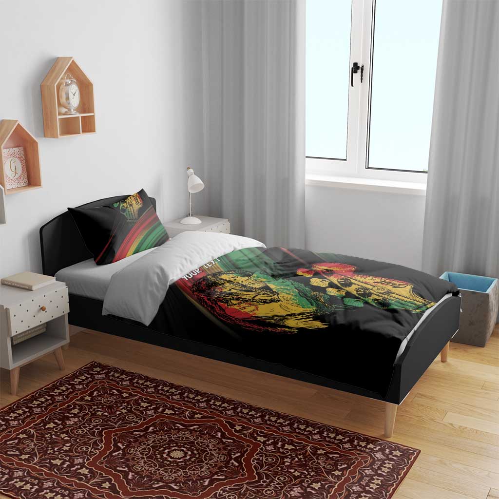 Personalised Afro Vibes Bedding Set Reggae King - Live The Way You Love LT7