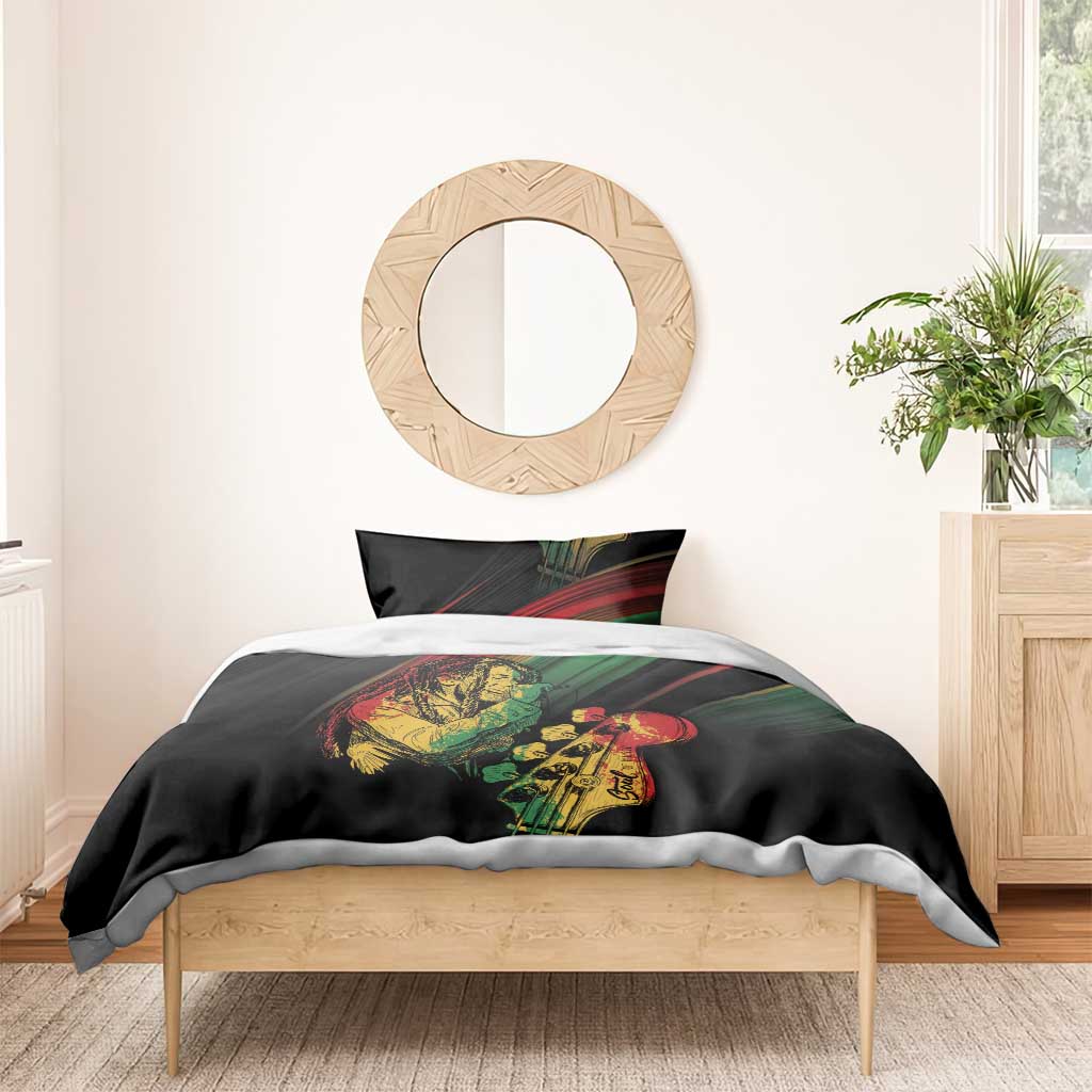 Personalised Afro Vibes Bedding Set Reggae King - Live The Way You Love LT7