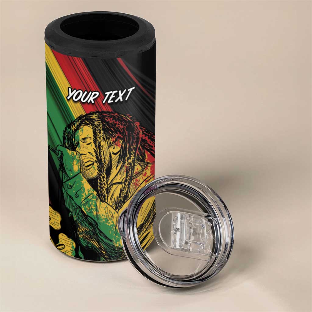 Personalised Afro Vibes 4 in 1 Can Cooler Tumbler Reggae King - Live The Way You Love LT7