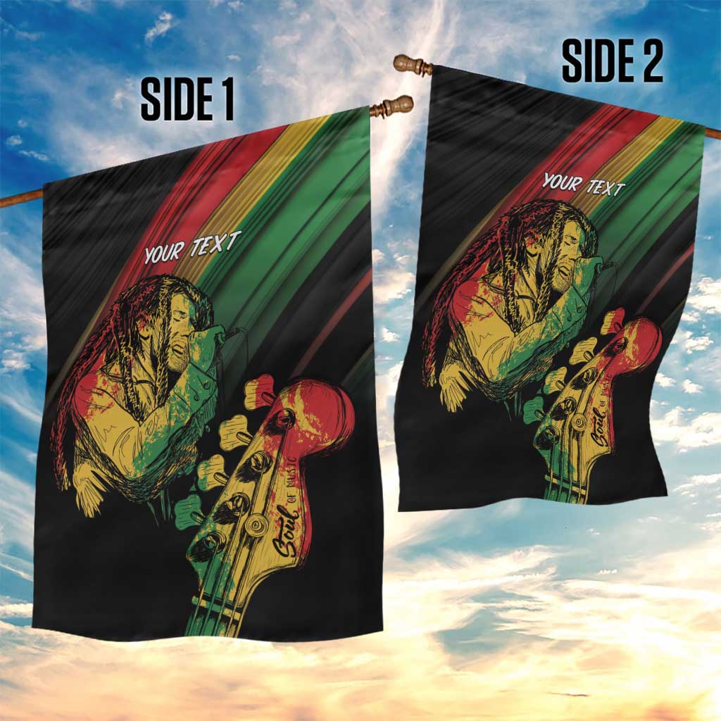 Personalised Afro Vibes Garden Flag Reggae King - Live The Way You Love LT7