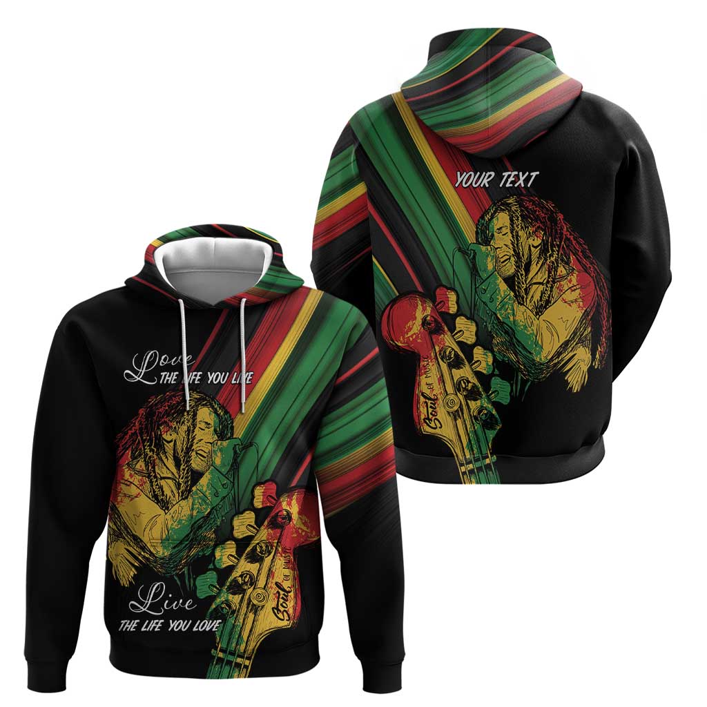 Personalised Reggae Hoodie Live The Way You Love LT7