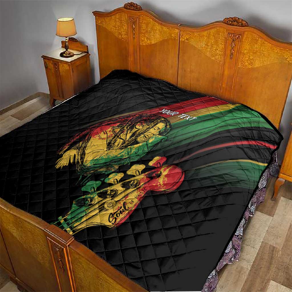 Personalised Afro Vibes Quilt Reggae King - Live The Way You Love LT7